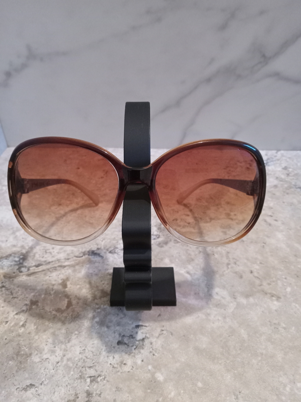 Women’s Gradient Brown Oversized Sunglasses